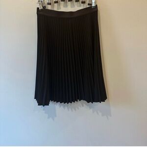 Theory "Zeya Urban" Knife Pleat A Line Wool blends Skirt, Black small